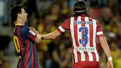 Filipe Luis a fost suspendat 3 etape după faultul dur la Messi