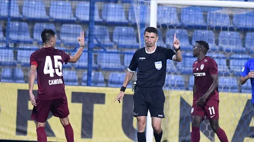 Marcel Bîrsan, gafe în serie la Viitorul – CFR Cluj! Echipa lui Dan Petrescu a egalat după un penalty văzut doar de arbitru | FOTO & VIDEO