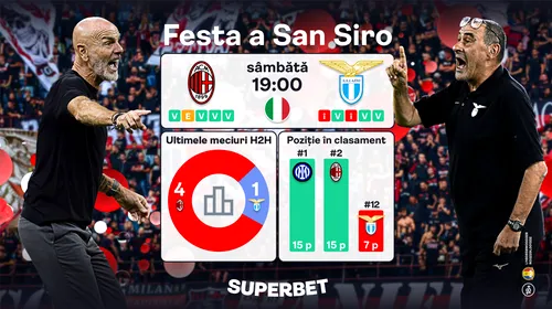 ADVERTORIAL | AC Milan vs <i class='ep-highlight'>Lazio</i>: festa pe San Siro în etapa a șaptea