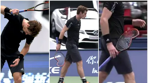 Andy Murray a cedat nervos la Shanghai. FOTO | Britanicul și-a distrus racheta în meciul pierdut cu David Ferrer