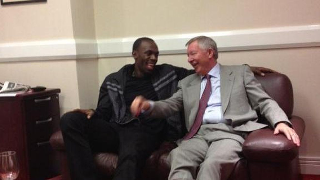 De la Londra, la Manchester!** FOTO Imaginea care anunță "transferul"? Bolt și Ferguson s-au întâlnit aseară: cu ce număr va juca jamaicanul :)