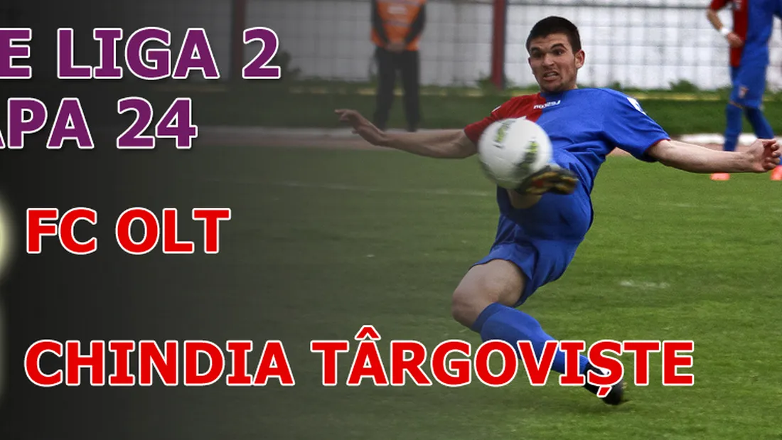 FC Olt - Chindia Târgoviște 0-0!** Ambele echipe au terminat meciul în nouă jucători