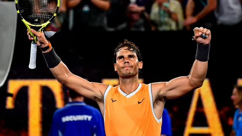 Nadal, fără greșeală! Rafa s-a calificat în semifinale după un recital dat la serviciu și completează o semifinală care se anunță savuroasă, cu noul idol blond din tenis. Cifra rotundă atinsă de iberic