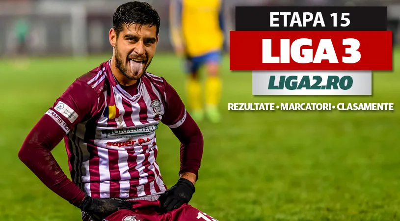 Rapid obține victoria sezonului la Cernavodă, Oțelul, SR Brașov și Craiova lui Mititelu câștigă și ele. Csikszereda se împiedică, Minaur ia toate punctele.** Rezultatele și marcatorii ultimei etape a turului Ligii 3