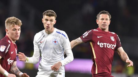 Înscrie pe bandă rulantă, dar rămâne modest! Octavian Popescu, după CFR Cluj - FCSB: „Nu mă gândesc că o să fiu ca Ronaldo, sper să ajung la jumătatea lui”