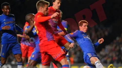 EliminaTorres! Atât de aproape:** Steaua pierde dramatic la Londra și e eliminată din Europa: Chelsea – Steaua 3-1