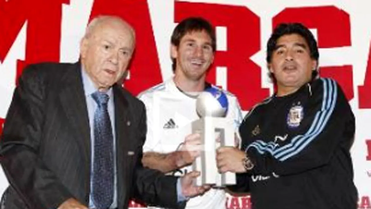 Messi, premiat de legenda Realului, Alfredo di Stefano