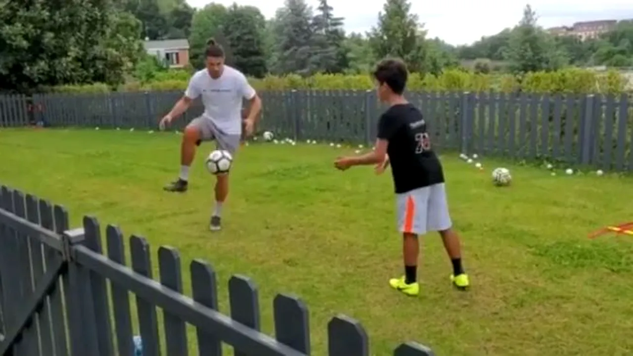 „Așa tată, așa fiu”. Cristiano Ronaldo a devenit antrenor... pentru băiatul lui! VIDEO