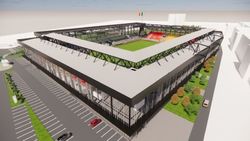 S-a început montarea gazonului pe cel mai nou stadion din România
