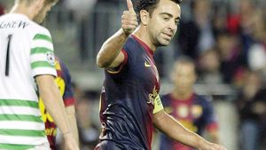 Xavi, CFRx3,5!** În partida cu Celtic, căpitanul BarÃ§ei a pasat mai mult decât CFR-ul cu Galata