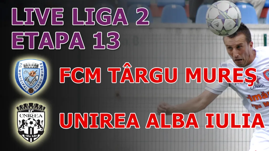 FCM Târgu Mureș - Unirea Alba Iulia 2-0** Doi foști snagoveni au decis meciul