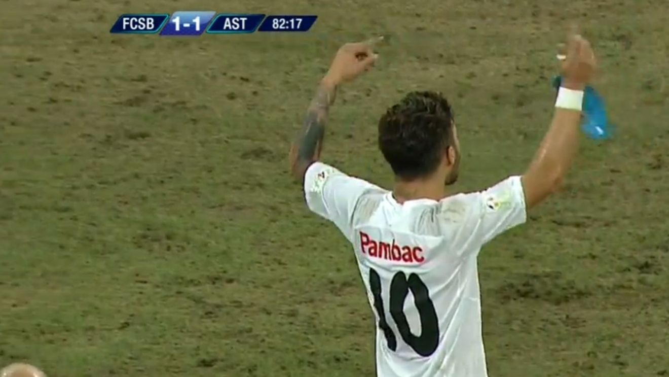 Ce pedeapsă a primit Alexandru Ioniță pentru gesturile obscene făcute după ce a fost eliminat în meciul FCSB - Astra