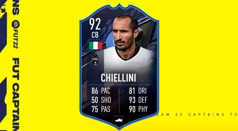 Giorgio Chiellini în FIFA 22! Cerințe SBC + recenzia completă a cardului defensiv din Ultimate Team