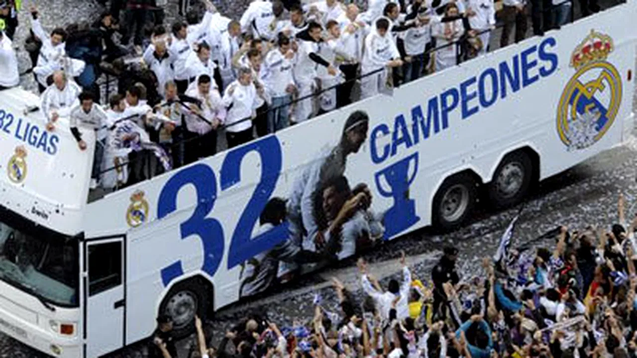 50.000 de fani au sărbătorit câștigarea titlului cu numărul 32 de către Real Madrid