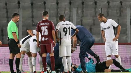 Silviu Lung jr s-a accidentat în meciul de Supercupă: "Am o mică fractură, sper să-mi treacă repede!"