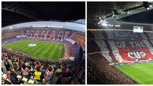 Coregrafii de Ligă. FOTO - Spectacol oferit de galeriile lui Atletico și Bayern Munchen