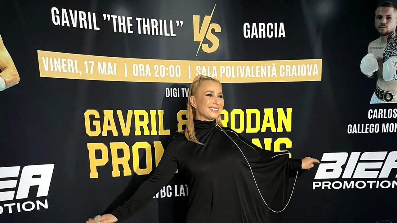 Spectacol total la debutul Anamariei Prodan ca promotor de box! Ronald „The Thrill” Gavril a cucerit centura WBC Latino la Gala Boxing Fighting Championship din Craiova: cum a urmărit meciul partenera lui