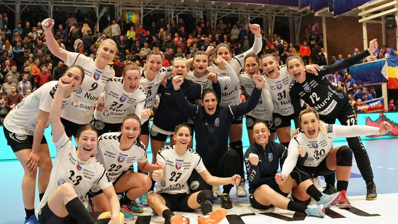 SCM Rm. Vâlcea, golaveraj plus 20 în două meciuri în Liga Campionilor! Formația lui Florentin Pera a obținut victoria care a adus-o foarte aproape de sferturile de finală