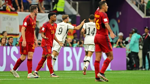 Spania – Germania 1-1, în Grupa E de la Campionatul Mondial din Qatar. Rezerva Fullkrug a adus un punct imens pentru nemți