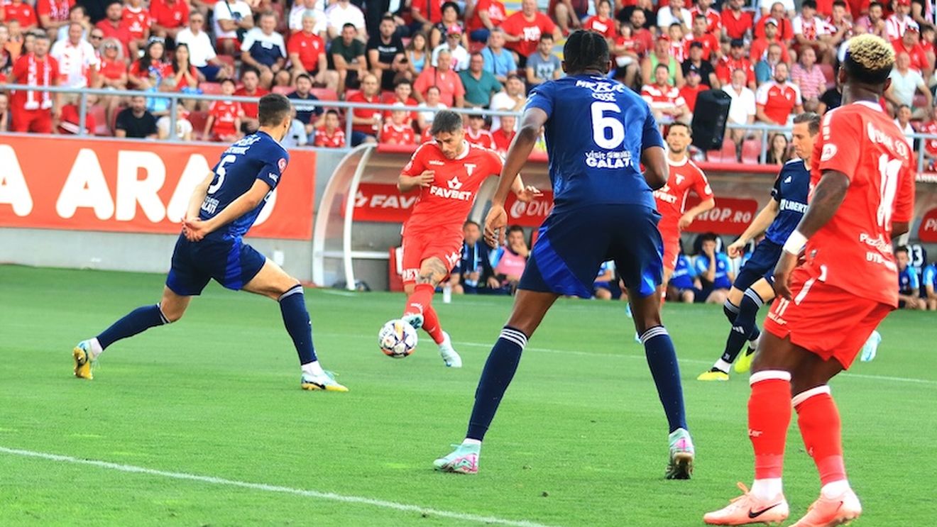 Liderul, stopat în prelungiri din penalty: UTA - Oțelul Galați 1-1