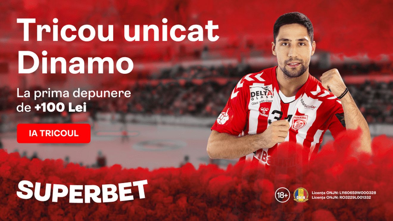 ADVERTORIAL | Îmbracă un super tricou original ediție specială. Prinde oferta Superbet dedicată fanilor supercampionilor de la Dinamo și iubitorilor handbalului!
