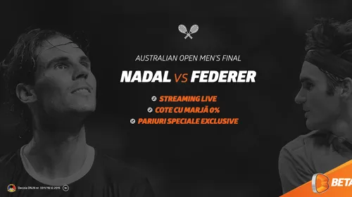 (P) Nadal – Federer, doi titani în finala Australian Open