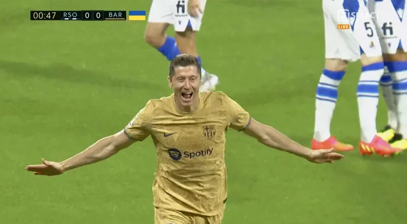 Robert Lewandowski, la înălțime și în tricoul Barcelonei! A marcat după 43 de secunde, izbutind apoi dubla chiar de ziua lui | VIDEO