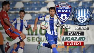 Gloria Buzău egalează in extremis Poli Iași și rămâne un punct de Dinamo. Echipa lui Mihalcea s-a jucat cu ocaziile în meciul cu trupa lui Grozavu