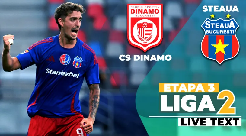 CS Dinamo - Steaua se joacă de la ora 18:30, pe Arcul de Triumf. E derby între echipele cluburilor ministerelor Afacerilor Interne și Apărării Naționale