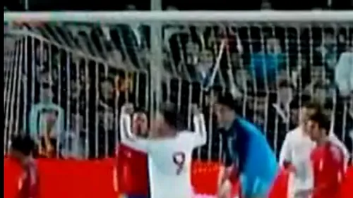 VIDEO** Așa ceva n-ai mai văzut! Bucurie arogantă la gol, taxată cu un pumn în gură