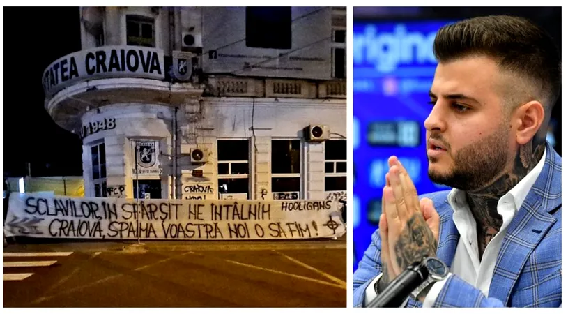 Adrian Mititelu jr., deloc deranjat de actul de vandalism al suporterilor Petrolului asupra sediului ”FC U” Craiova: ”Face parte din tabieturile mele să șterg ce scrie pe casă”