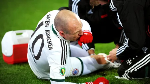 VIDEO: Robben s-a accidentat grav, după ce portarul lui Augsburg i-a pus talpa pe tibie. Olandezul ar putea lipsi câteva luni