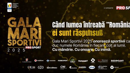 GALA MARI SPORTIVI 2025. O celebrare a performanței. Când lumea întreabă „România?”, ei sunt răspunsul