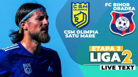 FC Bihor câștigă la scor contra CSM Olimpia, la primul meci din Liga 2 la Satu Mare după aproape opt ani! În ultimele opt minute de joc s-a înscris de trei ori