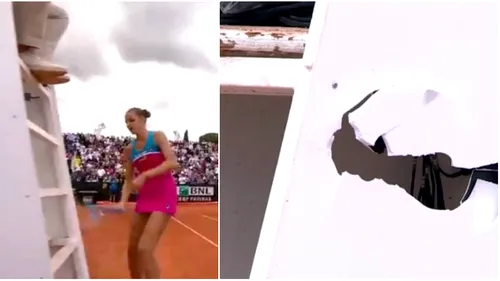 Scene reprobabile la Roma! Pliskova și-a ieșit din minți și a distrus scaunul arbitrului, antrenorul ei a mers și mai departe și a făcut un semn obscen. VIDEO | De la ce a pornit totul