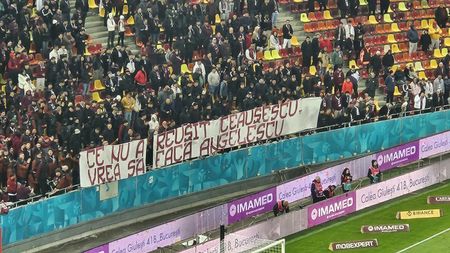 „Ce nu a reușit Ceaușescu, vrea să facă Angelescu!”. Galeria Rapidului, război total cu acționarul minoritar al clubului, la derby-ul cu Dinamo