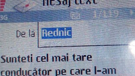 EXCLUSIV/ Vezi SMS-ul lui Rednic către Porumboiu!
