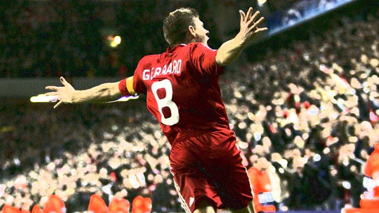 Steven Gerrard, "dublă" la meciul 100** în cupele europene
