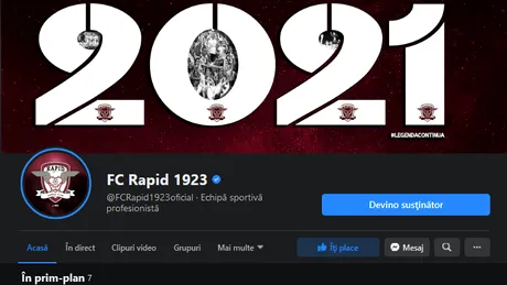 Pagina de Facebook a Rapidului a fost ”spartă” de hackeri! ”Praful și pulberea să se aleagă de cel care a atacat!” Giuleștenii și-au recuperat-o după câteva ore