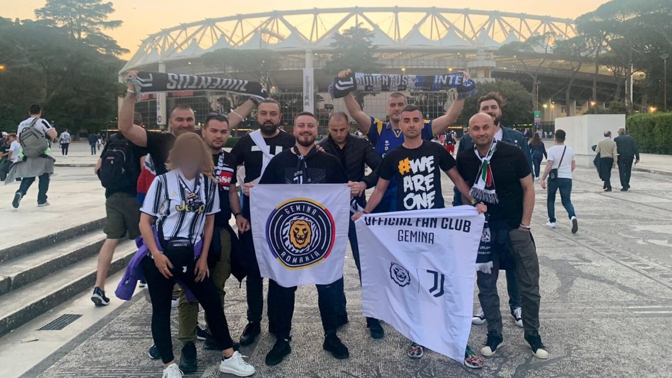 Fanii lui Juventus din România au făcut deplasarea la finala Cupei Italiei cu Inter și i-au făcut galerie și Simonei Halep | GALERIE FOTO