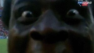 VIDEO Imaginea care îți va provoca sigur insomnii:** portarul ghanez s-a bucurat ca în filmele horror! Nu da click dacă ții la somn