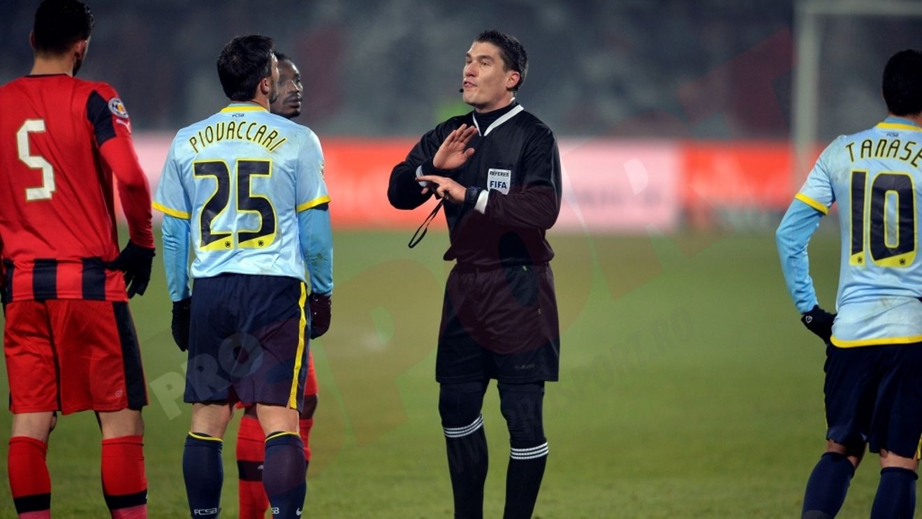 Istvan Kovacs, apărat în fața furiei steliștilor! Dinu Gheorghe: "A fost un arbitraj european"