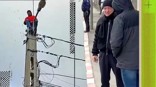 Scene terifiante în fața vilei lui Gigi Becali! Un bărbat a amenințat că se sinucide dacă nu vorbește cu patronul FCSB: s-a urcat pe un stâlp! Gestul uluitor al miliardarului | VIDEO