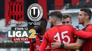 CSM Reșița câștigă și al doilea meci desfășurat în 48 de ore. ”U” Cluj pierde pentru prima dată sub comanda lui Costel Enache, care n-a fost prezent la această partidă
