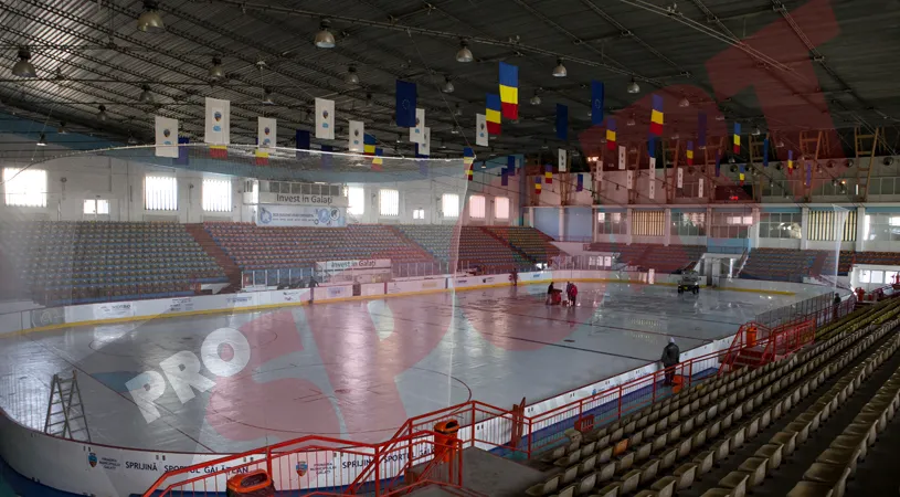 În așteptarea Simonei Halep, patinoarul din Galați se transformă în arenă de tenis | GALERIE FOTO