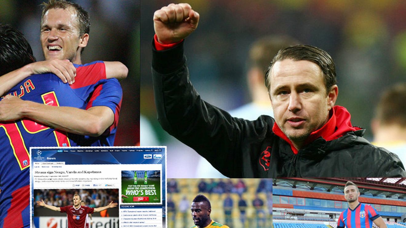 Transferurile au adus-o pe Steaua pe prima pagină a site-ului UEFA. Cum îi prezintă forul continental pe Kapetanos, Varela și Neagu