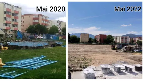 Doi ani de la demolarea stadionului Carpați. Lucrările la noua bază sportivă din Brașov decurg în ritm de melc