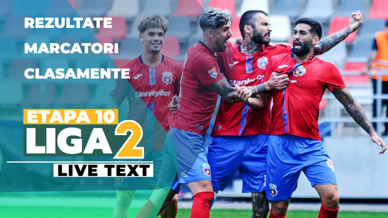 Etapa 10 Liga 2 | Doar în două jocuri din cele opt care se dispută acum nu s-a înscris. CS Dinamo își umilește adversarul, Reșița surprinde pe teren propriu