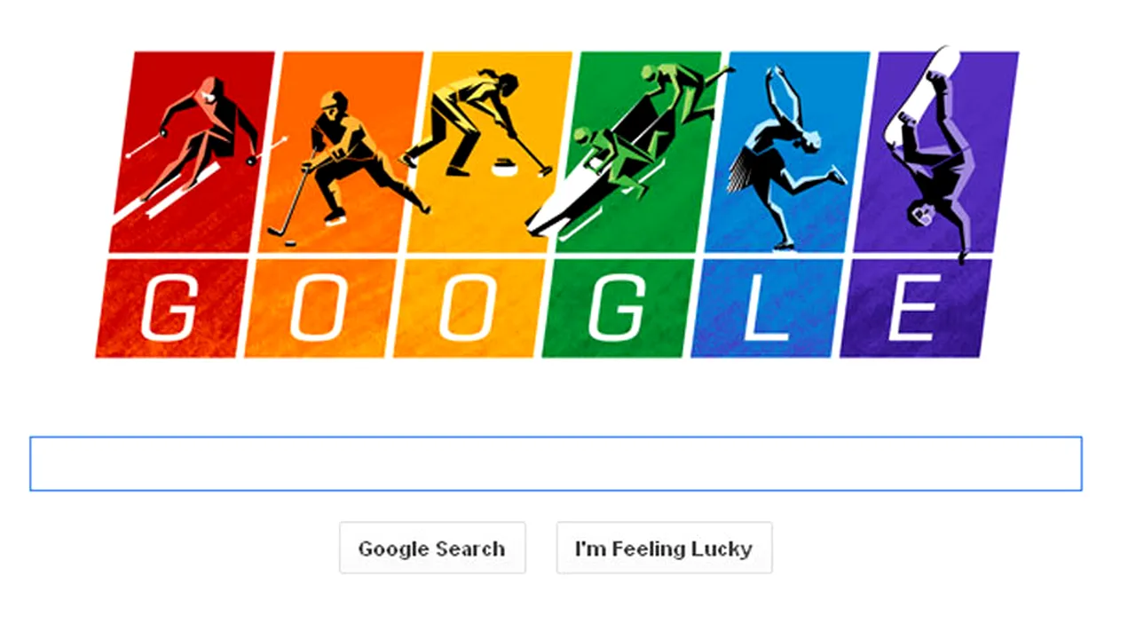 Carta Jocurilor Olimpice, pe prima pagină Google în această dimineață. Astăzi începe a XXII-a ediție a Jocurilor Olimpice de Iarnă