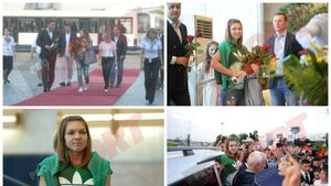 GALERIE FOTO | Simona, primită ca un star la aeroport: "Mă bucur că sunt din România, vă mulțumesc tuturor!" Peste 200 de fani i-au scandat numele